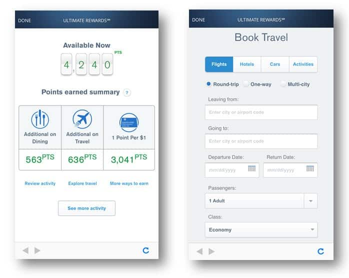 Chase Sapphire Rewards Chart